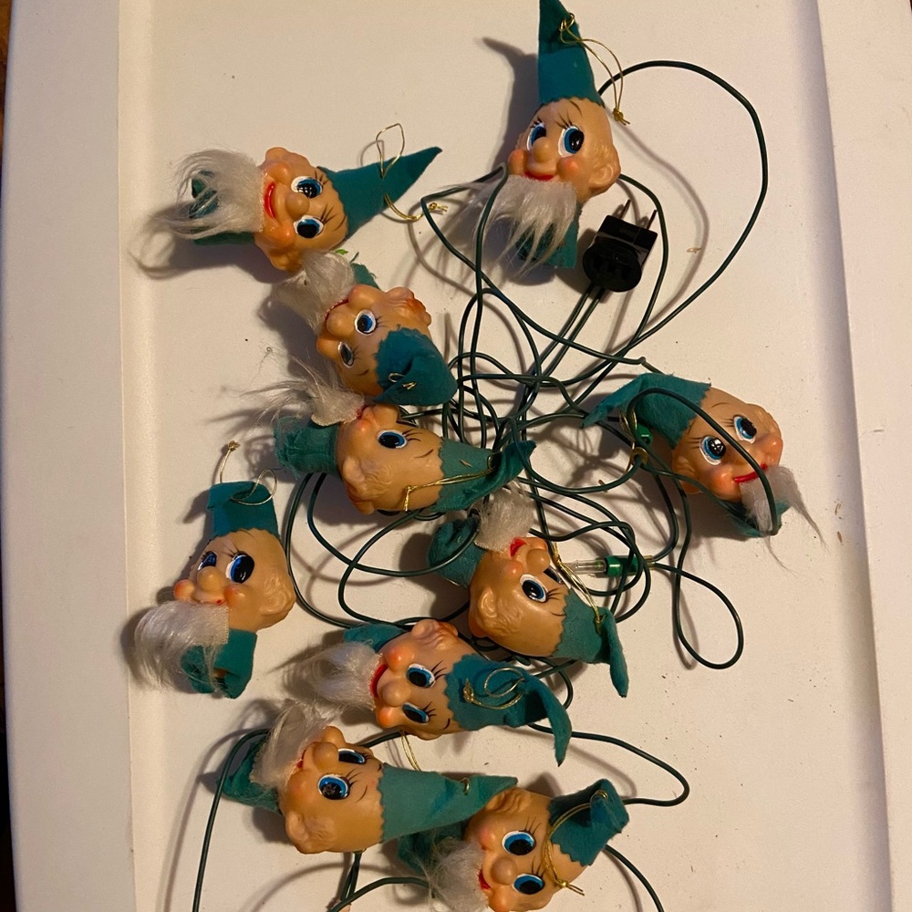 RARE antique/vintage elf light covers SET OF 10or single ornaments from the ‘50s - Picture 5 of 5